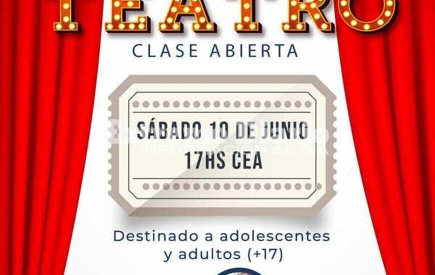 Imagen de Clase abierta de teatro en Alvear