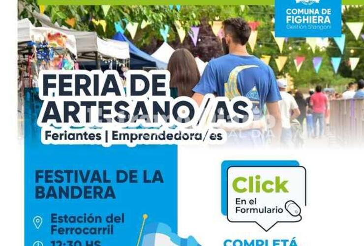 Imagen de Convocatoria de artesanos para el festival del Día de la Bandera en Fighiera