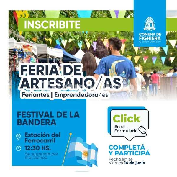 Imagen de Fighiera: Convocatoria de artesanos para el Festival a la Bandera