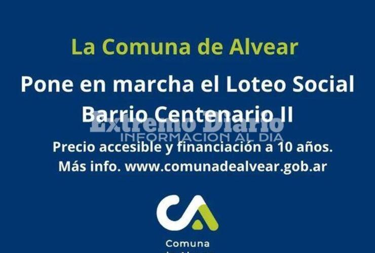 Imagen de Nuevo loteo social en Alvear con financiaci&oacute;n a diez a&ntilde;os