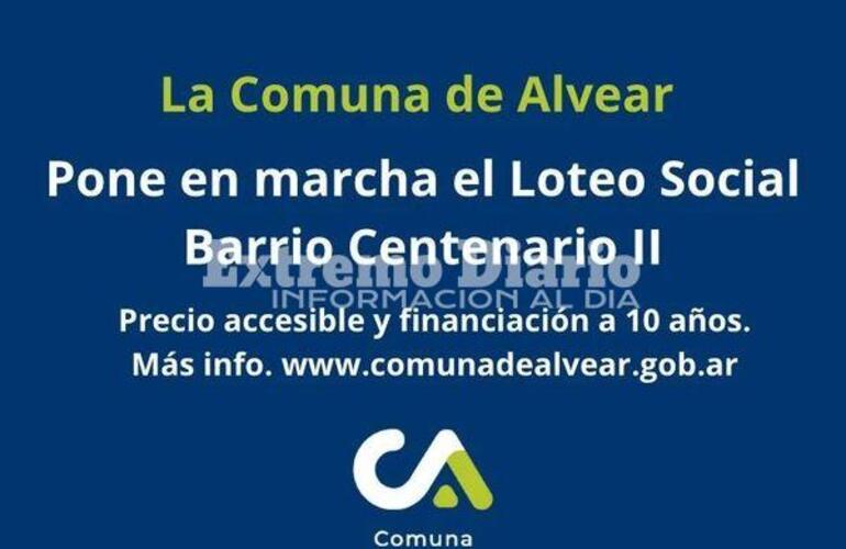 Imagen de Nuevo loteo social en Alvear con financiación a diez años