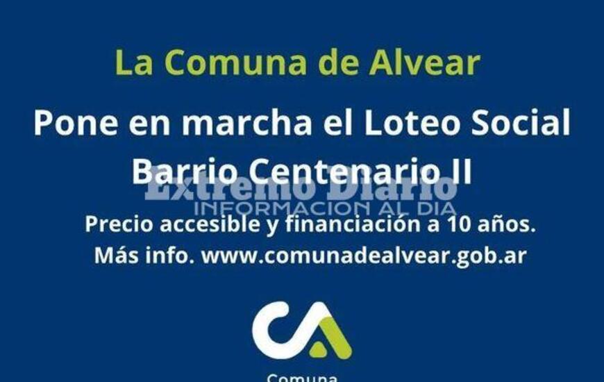 Imagen de Nuevo loteo social en Alvear con financiaci&oacute;n a diez a&ntilde;os