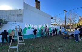Inicio de mural en Coronel Bogado