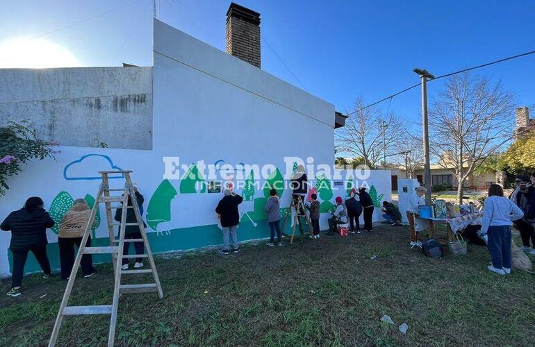 Inicio de mural en Coronel Bogado