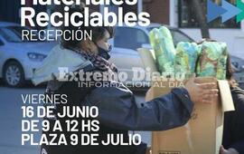 Imagen de Viernes de recepci&oacute;n de materiales reciclables en la plaza 9 de Julio