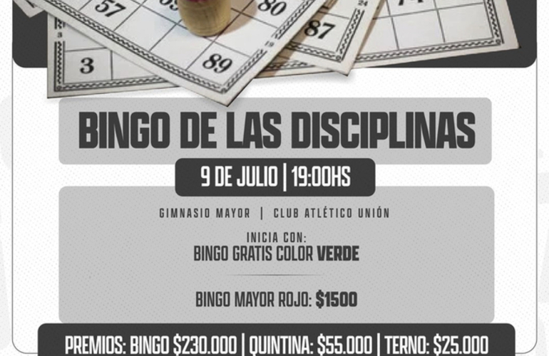 Imagen de Nueva edición del 'Bingo de Disciplinas' de Unión.