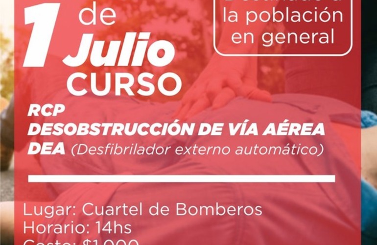 Imagen de Curso de RCP, Desobstrucci&oacute;n v&iacute;a a&eacute;rea y DEA