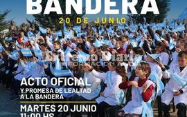 Imagen de Acto oficial y promesa de lealtad por el D&iacute;a de la Bandera en la plaza �Malvinas Argentinas�