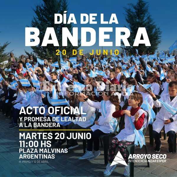 Imagen de Acto oficial y promesa de lealtad por el D&iacute;a de la Bandera en la plaza �Malvinas Argentinas�