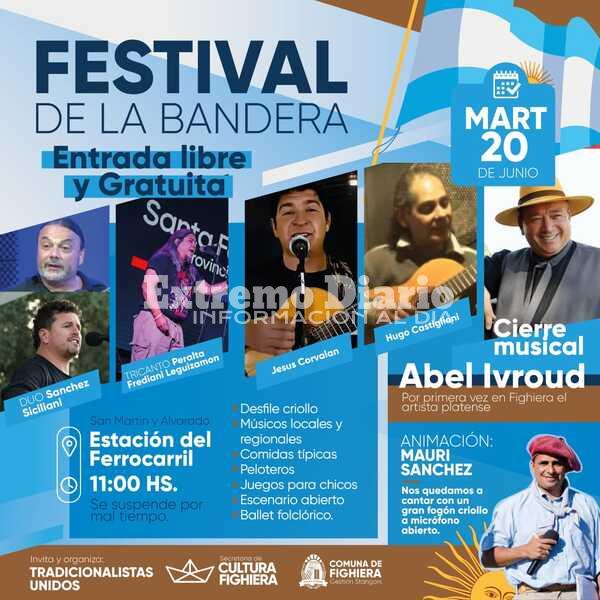 Imagen de Fighiera: Festival de la Bandera con grandes artistas