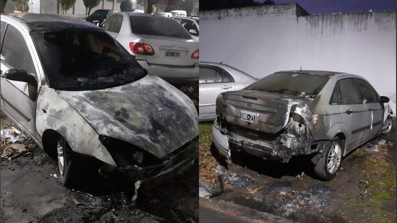 Imagen de Incendiaron de forma intencional un auto frente a una comisar&iacute;a