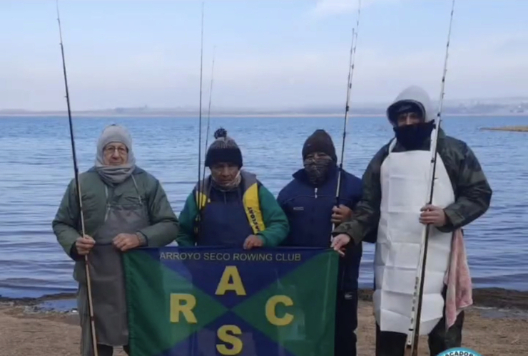 Imagen de Los pescadores unidos del Rowing Club, ya están en Mendoza para competir en el Nacional de Clubes.