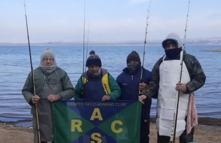 Imagen de Los pescadores unidos del Rowing Club, ya están en Mendoza para competir en el Nacional de Clubes.