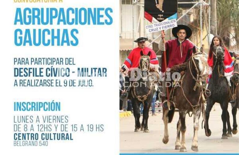 Imagen de 9 de julio: Convocatoria a agrupaciones gauchas para el desfile c&iacute;vico-militar