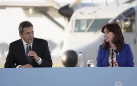 Sergio Massa y Cristina Kirchner, la primera foto juntos tras ser elegido precandidato presidencial de UP.
