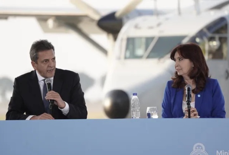 Sergio Massa y Cristina Kirchner, la primera foto juntos tras ser elegido precandidato presidencial de UP.