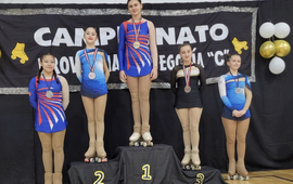 Sara Greco, patinadora de C.A.U., hizo podio con su 5&ordm; puesto.