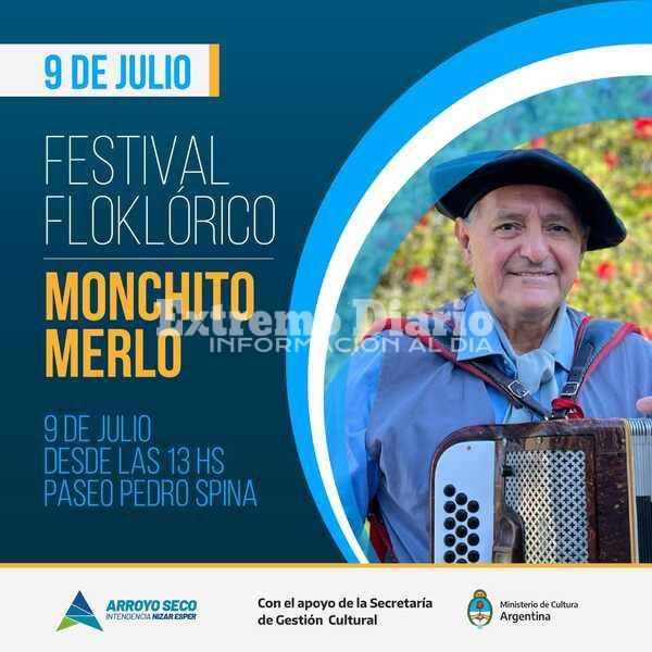 Imagen de 9 de julio: Monchito Merlo estar&aacute; en el Festival Folkl&oacute;rico