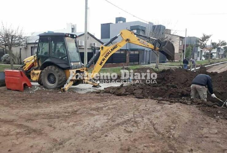 Imagen de Continúan las obras de cordón cuneta en el Loteo Zanchetta