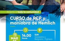 Imagen de La Comuna de Fighiera realizar&aacute; un curso de RCP y maniobra de Heimlich