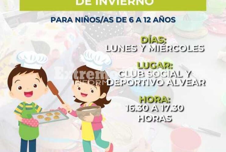 Imagen de Alvear: Taller de pastelería para niños en vacaciones de invierno