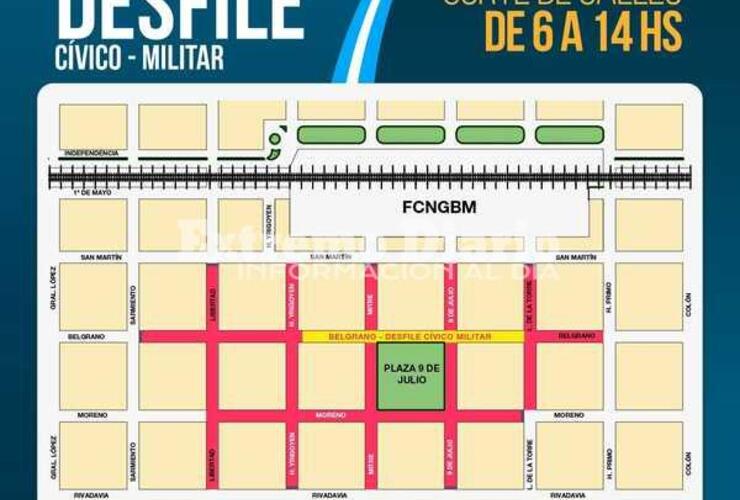 Imagen de 9 de julio: Información sobre las calles cortadas por el Desfile Cívico-Militar