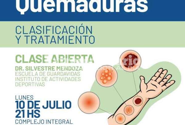 Imagen de Clase abierta de la Escuela de Guardavidas sobre quemaduras, clasificación y tratamiento