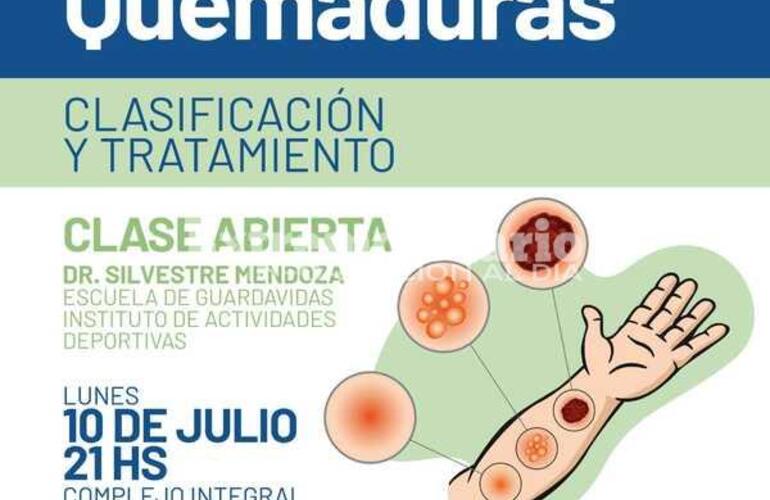 Imagen de Clase abierta de la Escuela de Guardavidas sobre quemaduras, clasificación y tratamiento