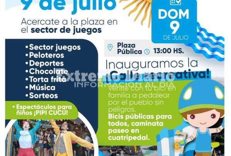 Imagen de 9 de julio: Fighiera inaugurará la calle recreativa