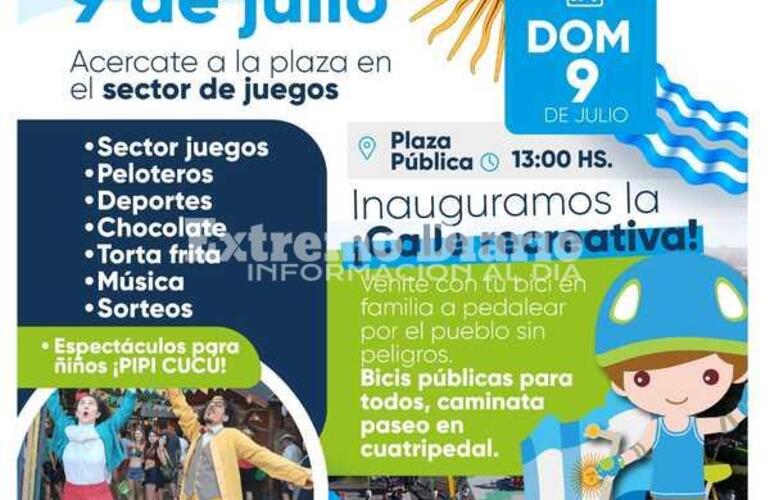 Imagen de 9 de julio: Fighiera inaugurará la calle recreativa