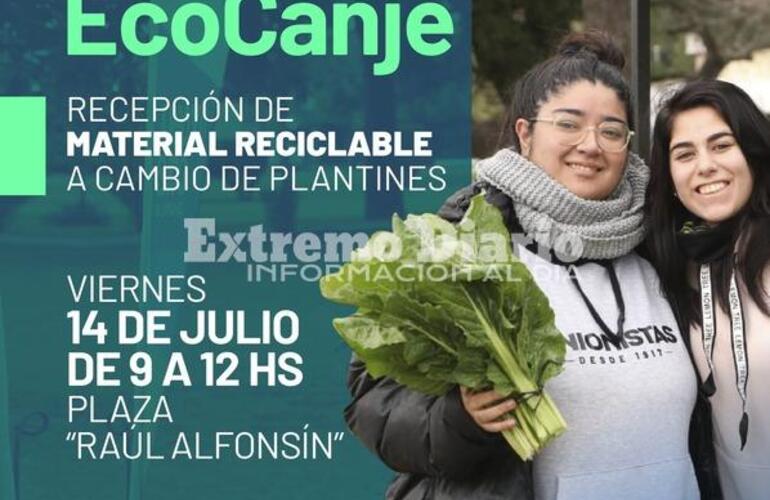 Imagen de Nueva jornada de EcoCanje en la plaza Raúl Alfonsín