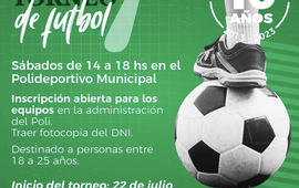 Imagen de Torneo de F&uacute;tbol 7 en el Polideportivo de Pueblo Esther.