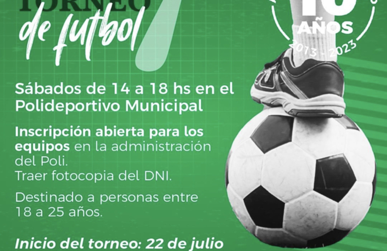 Imagen de Torneo de Fútbol 7 en el Polideportivo de Pueblo Esther.