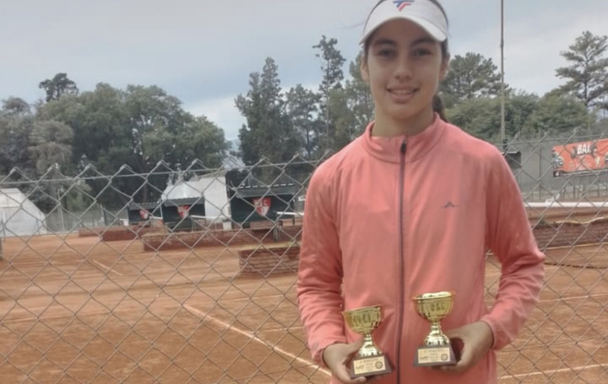 Imagen de La tenista Luana Caceres, 'Campeona Nacional' en Salta.