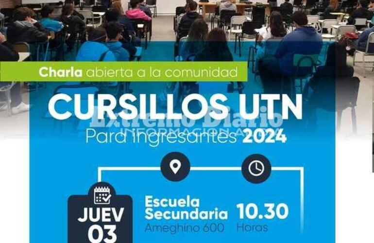 Imagen de UTN: Cursillos en Fighiera para ingresantes 2024