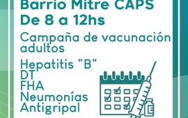 Imagen de Este viernes campa&ntilde;a de vacunaci&oacute;n adultos