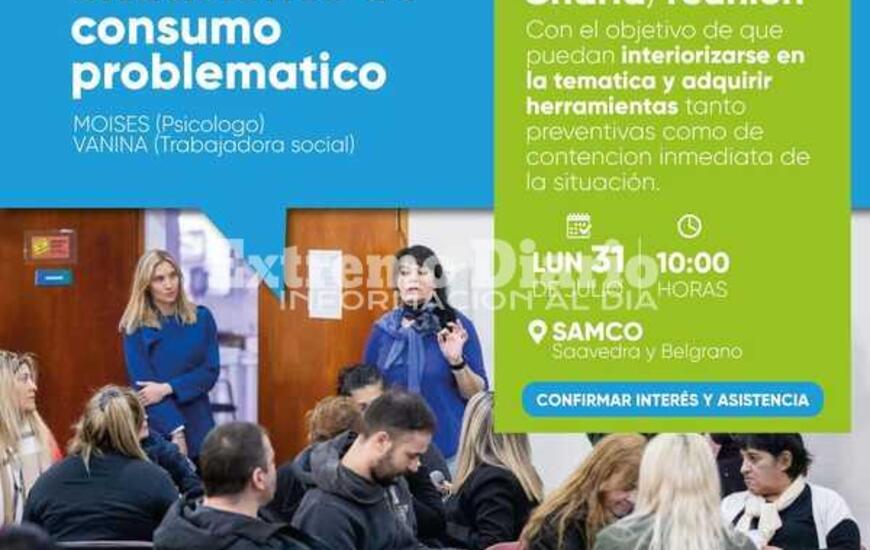 Imagen de Fighiera: Charla para familiares de personas con problem&aacute;ticas de consumo