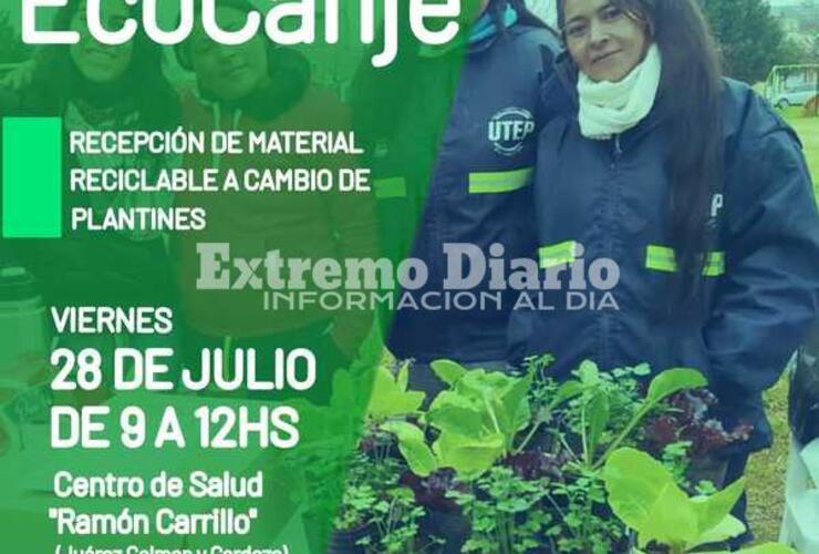 Imagen de EcoCanje en el Centro de Salud: Se podrá llevar material a cambio de un plantín