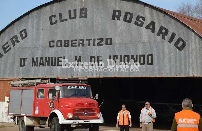 Imagen de Protección Civil de Alvear realizó un simulacro en el aeroclub