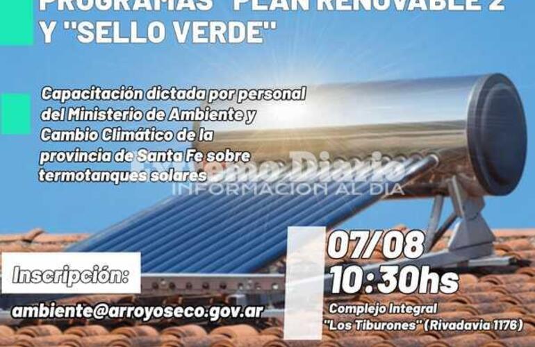 Imagen de Capacitación para el alcance de los programa Plan renovable 2 y Sello verde con el gobierno de Santa Fe