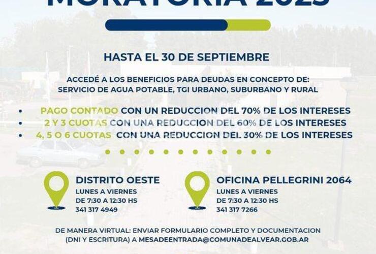 Imagen de Alvear: Abri&oacute; la moratoria 2023 para deudas en agua, TGI urbano, suburbano y rural