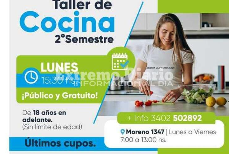 Imagen de Fighiera: Inicia el segundo semestre del taller de cocina