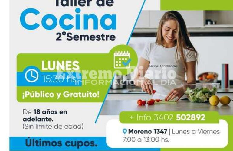 Imagen de Fighiera: Inicia el segundo semestre del taller de cocina