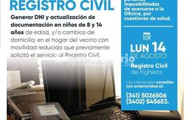 Imagen de Fighiera: Los vecinos con problemas de salud podr&aacute;n realizar tr&aacute;mites de DNI en sus domicilios