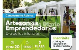 Imagen de Fighiera: Abri&oacute; el registro de artesanos para el evento por el D&iacute;a de las Infancias