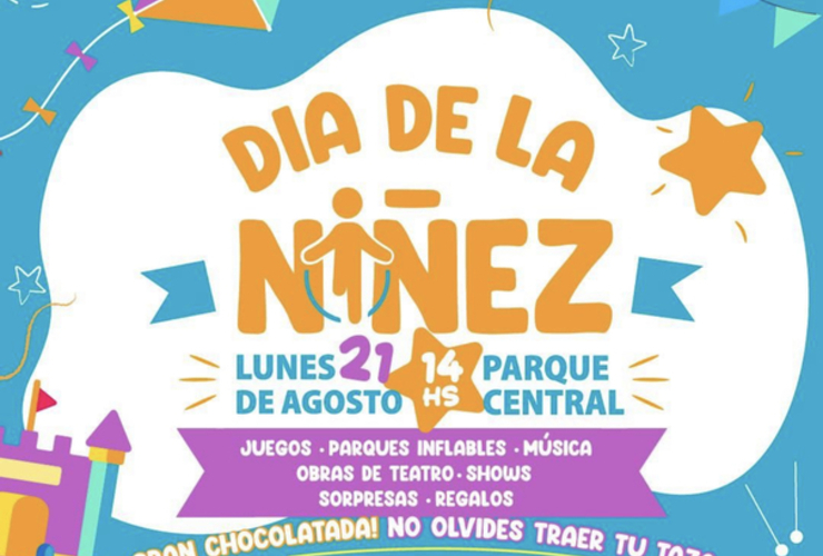 Imagen de 'Día de la Niñez' en el Parque Central de General Lagos.