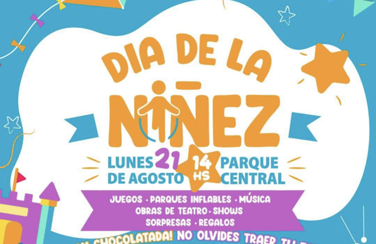 Imagen de 'Día de la Niñez' en el Parque Central de General Lagos.