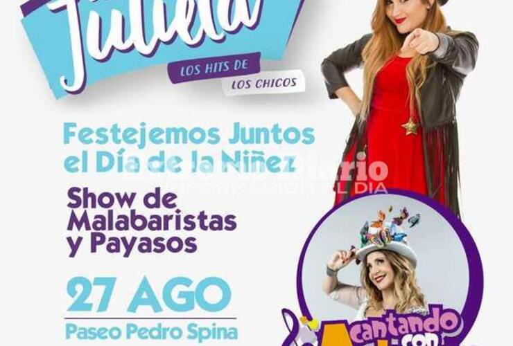 Imagen de D&iacute;a de la ni&ntilde;ez en el Paseo Pedro Spina con la presencia de Julieta