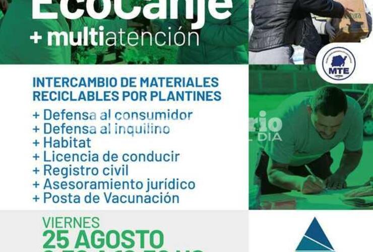 Imagen de Viernes de EcoCanje y multiatenci&oacute;n en la plaza Malvinas Argentinas