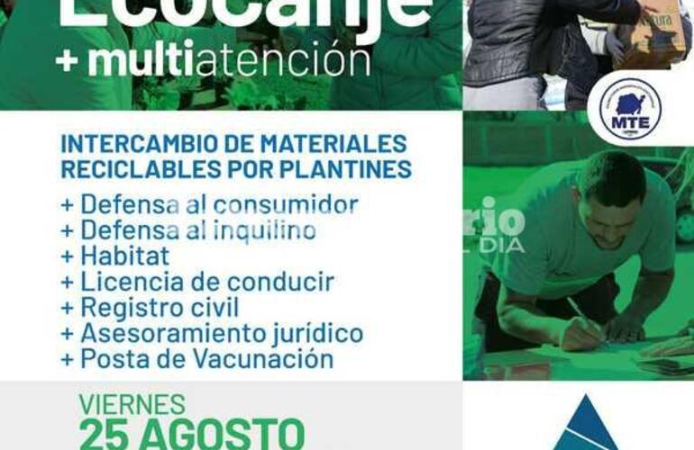 Imagen de Viernes de EcoCanje y multiatenci&oacute;n en la plaza Malvinas Argentinas